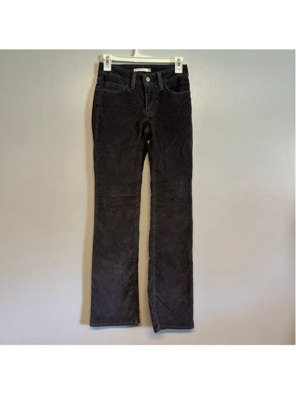 Levi's Gray Corduroy Superlow Boot Cut Pants Women’s Size 24 Low-rise